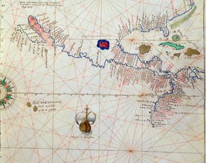 America Centrale, da un atlante del mondo in 33 mappe, Venezia, 1 settembre 1553 (dettaglio)
